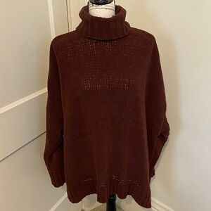 Aerie Rich Brown Turtleneck Sweater